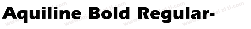 Aquiline Bold Regular字体转换
